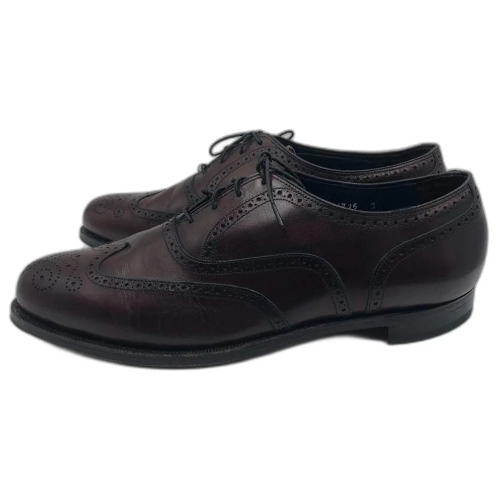 Florsheim Vintage Burgundy Leather Wingtip Oxford Shoes Men’s 9 3E Wide